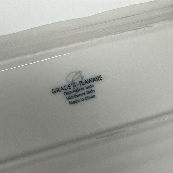 Grace's Teaware Off White Butter Dish with Roses - Picture 7 of 7